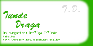tunde draga business card
